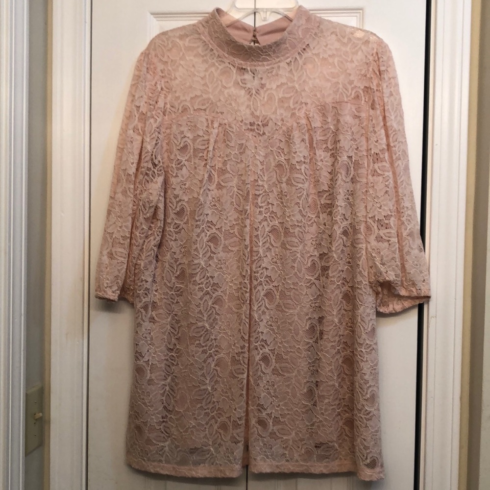 Pink lace tunic